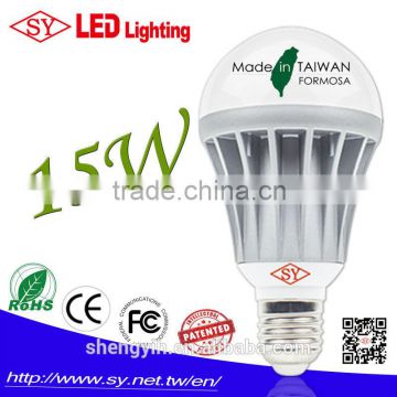 SY 15W Cool White LED bulb home led light CE Rohs E27 B22 factory price