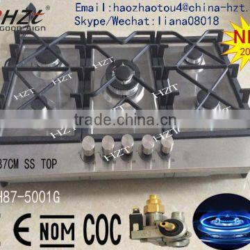 2016 New model white stainless steel gas cooker hobs