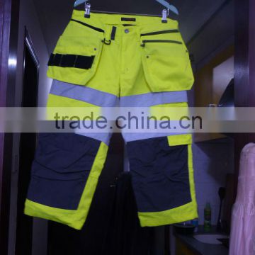 short workwear reflective warning tape pants