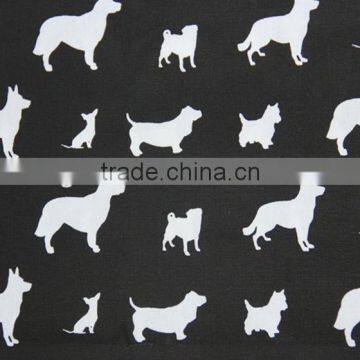 100% cotton dog printed canvas fabric for bags