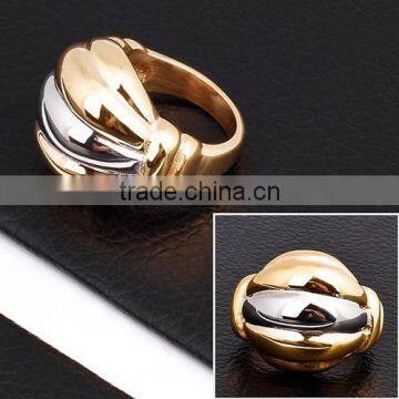 Fashion Stainless Steel Gold Finger Ring ZR10022