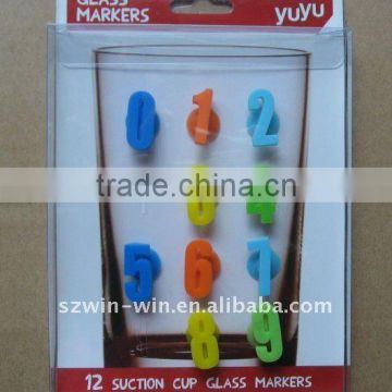 2011 hot sell silicone wine glass markers