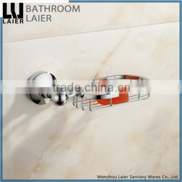 Sleek Wholesale Prices Zinc Alloy Chrome Finishing Bathroom Accessories Wall Mounted Soap Basket