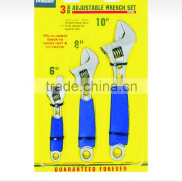 Adjustable wrench 3pcs tool set