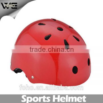 skate helmet,red water sport helmet,ABS shell+EPS liner plastic skateboard helmet for sale