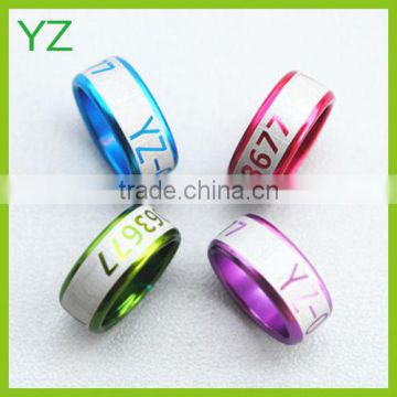 Hot Sales Engraving Customized Letters RingsColorful Fancy Pigeon bands 10mm-13mm