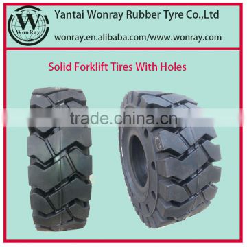 5.00-8 18*7-8 6.00-9 6.50-10 7.00-12 28*9-15 Hyundai Forklift Solid Tyres With Holes