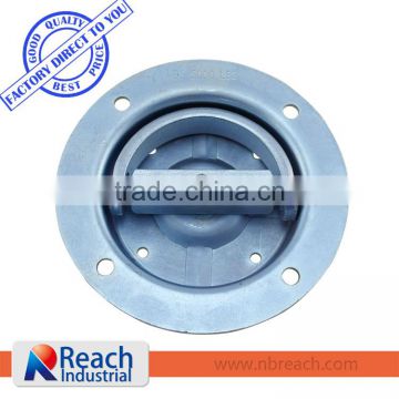 Zinc Plated Recessed Mount Anchor Point Tie Down Lashing D Ring with Anchor Plate