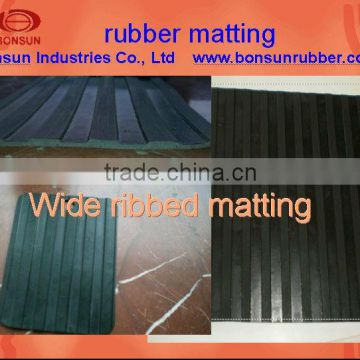 BONSUN Flooring Wide ribbed pattern rubber mat