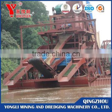 Dredger with bucket chain