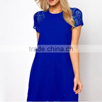 fashionable guangzhou factory price dress quality party wholesale patterns of lace evening short dress