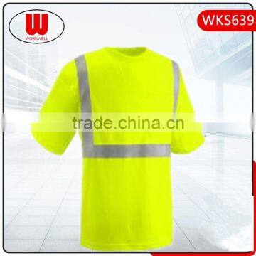 High visibility security protective blank t shirt