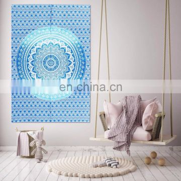 Indian New Tapestry Throw Cotton Wall Decor Ombre Mandala Yoga Mat Meditation Wall Hanging