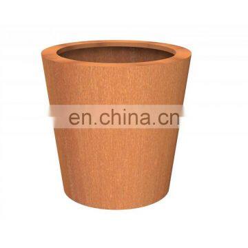 corten steel texture manual planter