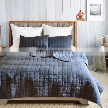 navy blue King Soft and Breathable washed quilt  with Quilting Hotel Series Comforter