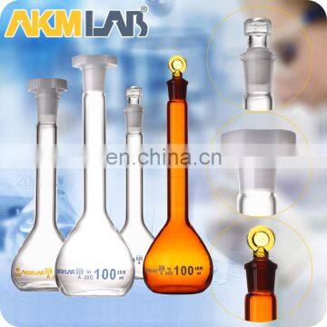 AKM LAB Glass Measuring Flask Volumetric Flask With Stopper