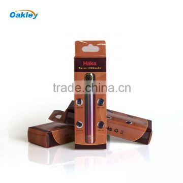 COLORED electronic cigarette haka twist battery, evod adjustable battery