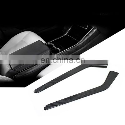 ABS Car Accessories Center Console Side Trim Strips Decoration Cover Sticker For Model 3