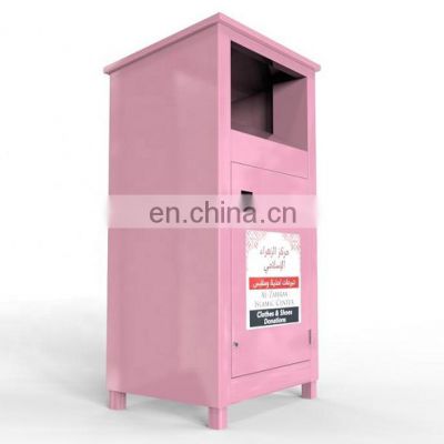 Outdoor Used Clothing Donation Drop Off Box