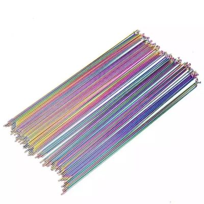 Wholesale 14G steel bicycle spokes 26, 27.5, 29 inch bicycle color spokes