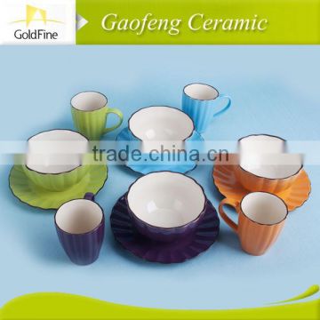 ISO 9001 Fashionable round shape ceramic tea pot