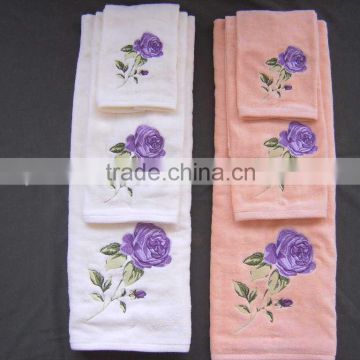 embroidered cotton towel