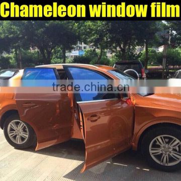 1.52m*30m High Quality Shiny Chameleon solar window tint film to protect the glass of the window