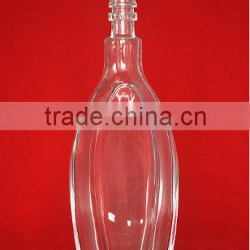 750ml glass whiskey bottle with cork