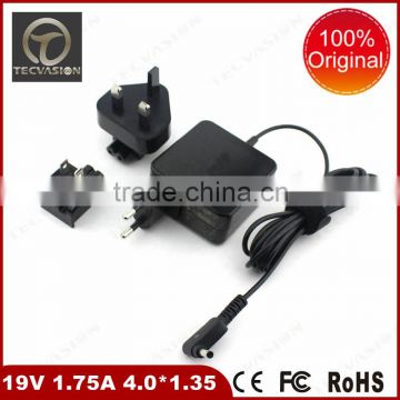 Hot selling notebook charger for asus 19v 1.75a genuine laptop charger charger for asus