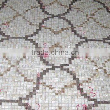 freshwater shell mosaic wall tiles with pattern