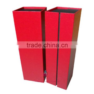red cardboard custom wine gift box for wholesale