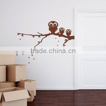 Owl family wall stickers