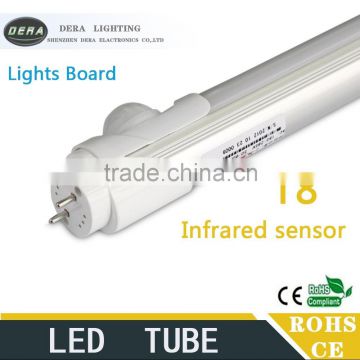 High bright T8 600mm 2ft 9W PIR led infrared motion sensor t8 led tube light