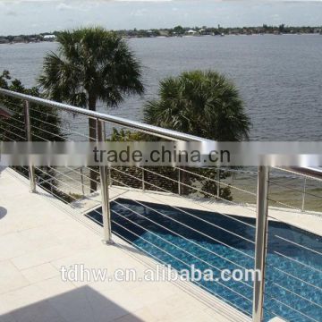 outdoor 316 stainless steel rod bar railings/swimming pool handrail
