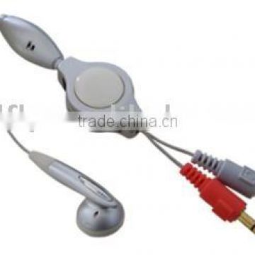 Retractable earphone/stereo earphone/mp3/mp4 earphone PW-012 (GF-PW-012)