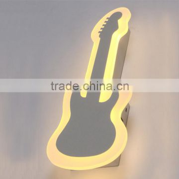 Cool White 10W LED Wall Lamps Guitar Shaped LED Wall Mount Reading Lamp