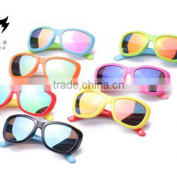 Soft silicone material children sunglasses with color film Kids glasses