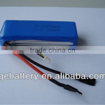 rc helicopter high rate battery pack 20C 11.1V2200mAh