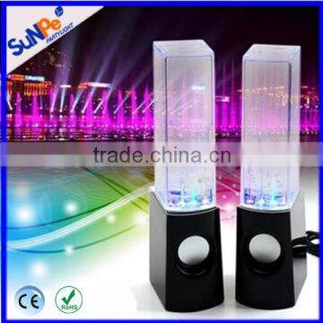 USB flash toy PC speaker dancing water speaker wireless with color changing light for promational gift