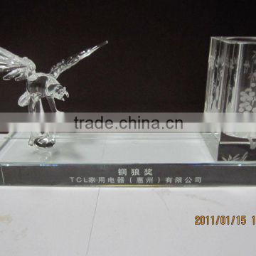 nice new cheap eagle crystal office set for business gift