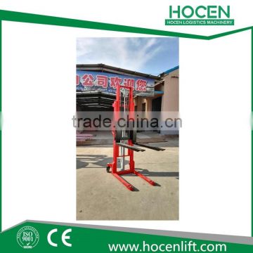 1000kg, lifting height 2500mm manual hydraulic stacker
