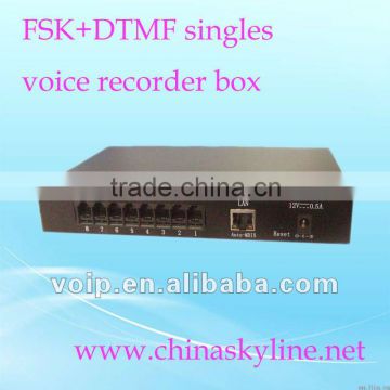RJ45,8 line embed telephone voice recorder box,voice logger