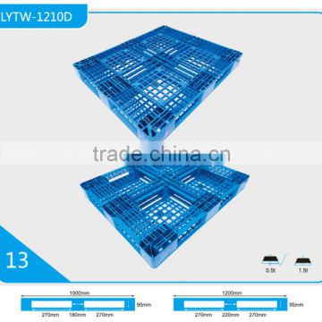 Single Faced Style HDPE blue stacking plastic outdoor euro pallet price