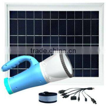 waterproof portable led solar emergecy flashlight used on the boat with mobile charger