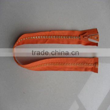 Orange Diamond Plastic Zippers
