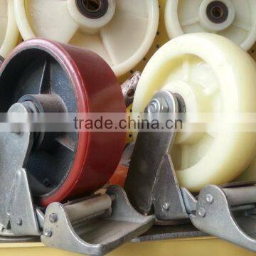 Construction PU Nylon Rubber Caster Scaffolding Caster