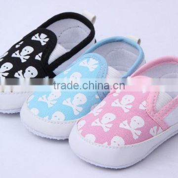 2014 new baby shoes boys and girls skull pattern shoes baby canvas shoes