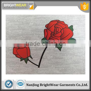 Hot sale custom design high washable offset rose logo used on clothes heat transfer printing