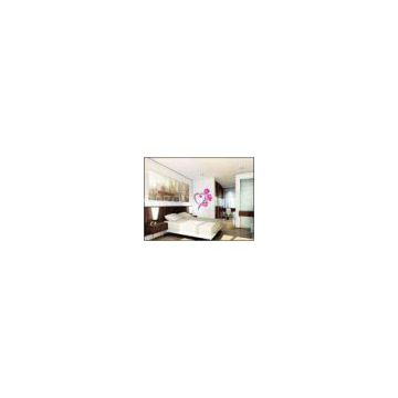 Heart Shape Flower Nature Wall Decals With Light Color For Living Room 1m x 1m