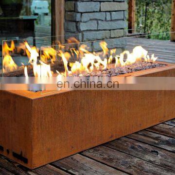 Indoor wood burning cast iron outdoor fireplace